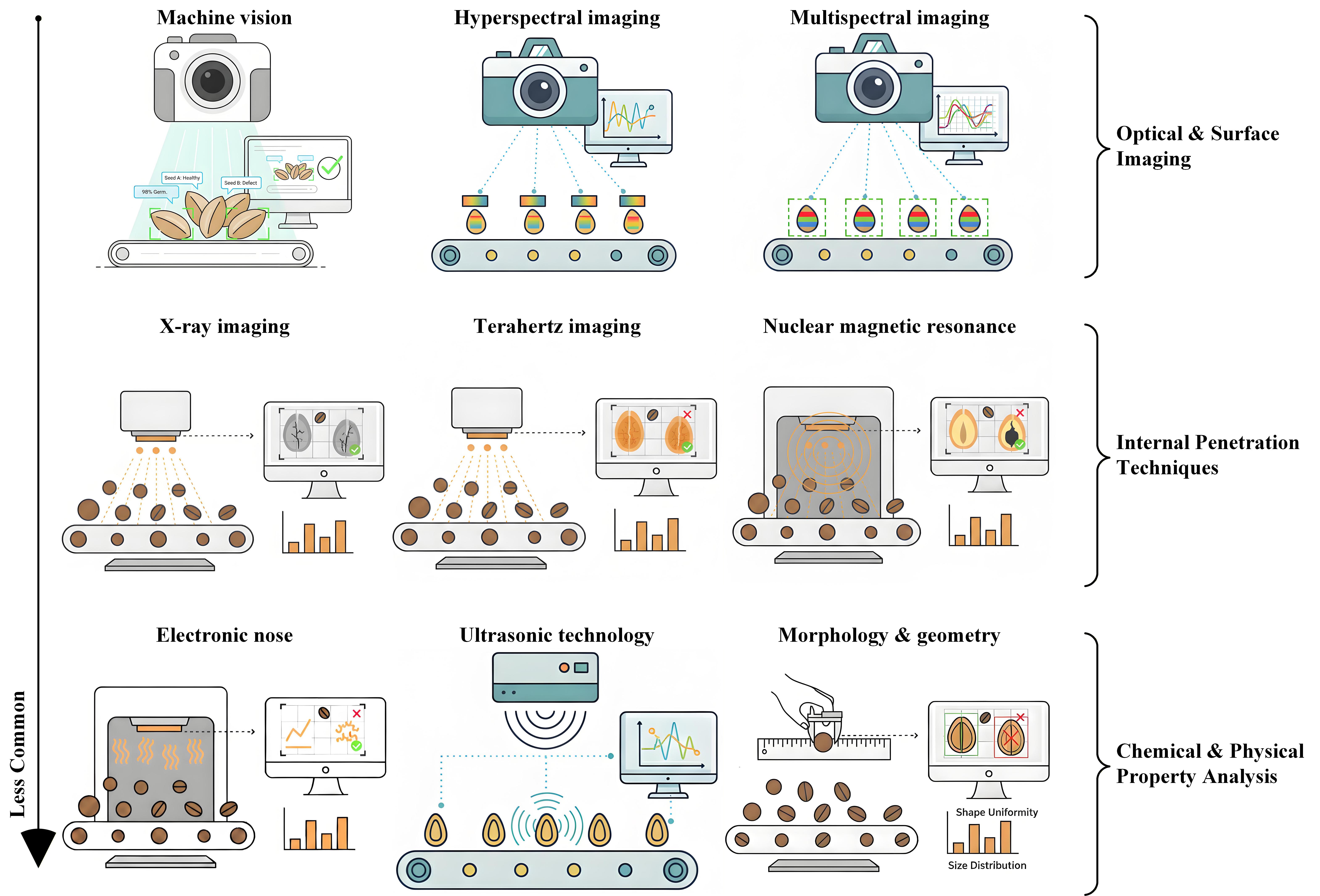 Fig. 3 The characteristics and practical applications of diverse methods.